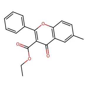 ethyl 6-methyl-4-oxo-2-phenyl-4H-chromene-3-carboxylate structure