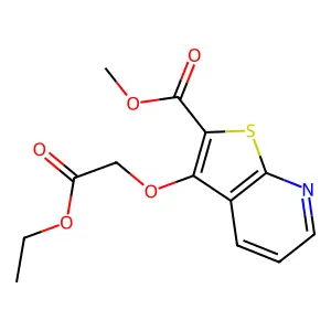 Methyl 3-(2-ethoxy-2-oxoethoxy)thieno[2,3-b]pyridine-2-carboxylate structure
