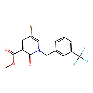 methyl 5-bromo-2-oxo-1-[3-(trifluoromethyl)benzyl]-1,2-dihydro-3-pyridinecarboxylate structure