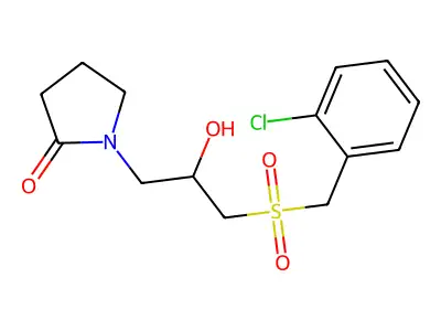 1-(3-(((2-Chlorophenyl)methyl)sulfonyl)-2-hydroxypropyl)-2-pyrrolidinone structure