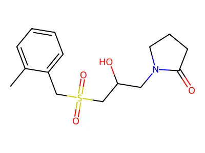 1-{2-Hydroxy-3-[(2-methylbenzyl)sulfonyl]propyl}-2-pyrrolidinone structure