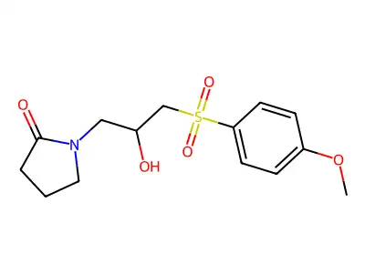 1-{2-Hydroxy-3-[(4-methoxyphenyl)sulfonyl]propyl}-2-pyrrolidinone structure
