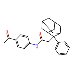 N-(4-acetylphenyl)-2-(2-phenyl-2-adamantyl)acetamide structure