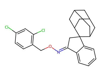 N-[(2,4-dichlorophenyl)methoxy]spiro[2H-indene-3,2'-adamantane]-1-imine structure