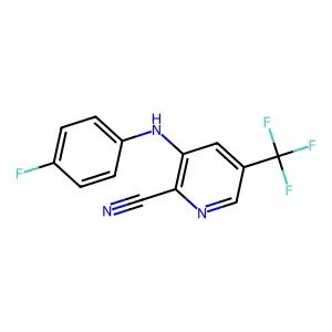 3-(4-Fluoroanilino)-5-(trifluoromethyl)-2-pyridinecarbonitrile structure