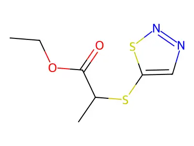 Ethyl 2-(1,2,3-thiadiazol-5-ylsulfanyl)propanoate structure