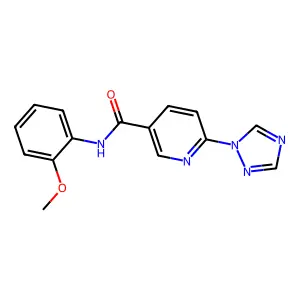 N-(2-methoxyphenyl)-6-(1H-1,2,4-triazol-1-yl)nicotinamide structure