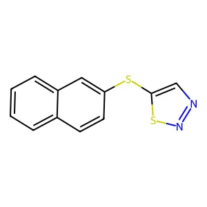 2-Naphthyl 1,2,3-thiadiazol-5-yl sulfide structure