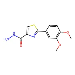 2-(3,4-Dimethoxyphenyl)-1,3-thiazole-4-carbohydrazide structure