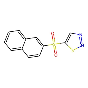 2-Naphthyl 1,2,3-thiadiazol-5-yl sulfone structure