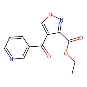 Ethyl 4-(pyridine-3-carbonyl)-1,2-oxazole-3-carboxylate structure