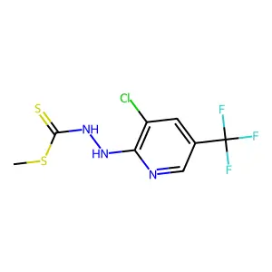 Methyl 2-[3-chloro-5-(trifluoromethyl)-2-pyridinyl]-1-hydrazinecarbodithioate structure