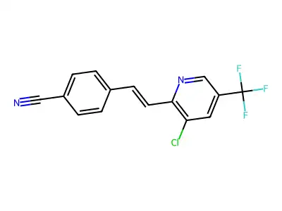 4-[2-[3-Chloro-5-(trifluoromethyl)-2-pyridinyl]ethenyl]benzonitrile structure