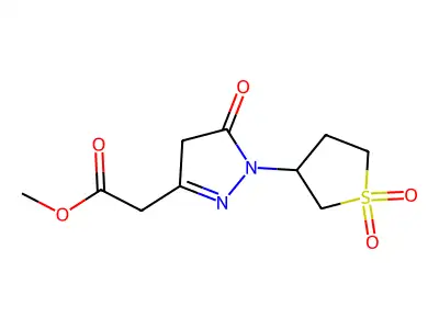 Methyl 2-[1-(1,1-dioxothiolan-3-yl)-5-oxo-4H-pyrazol-3-yl]acetate structure