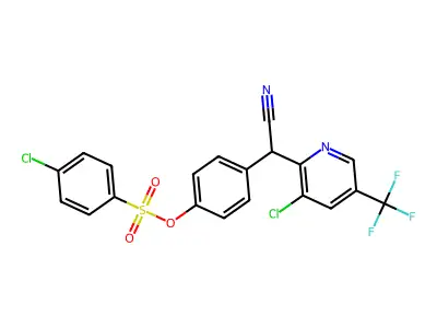 4-[[3-chloro-5-(trifluoromethyl)-2-pyridinyl](cyano)methyl]phenyl 4-chlorobenzenesulfonate structure