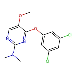 4-(3,5-dichlorophenoxy)-5-methoxy-N,N-dimethyl-2-pyrimidinamine structure
