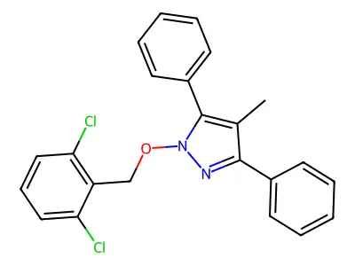 1-[(2,6-dichlorobenzyl)oxy]-4-methyl-3,5-diphenyl-1H-pyrazole structure