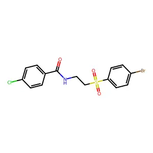 N-{2-[(4-bromophenyl)sulfonyl]ethyl}-4-chlorobenzenecarboxamide structure