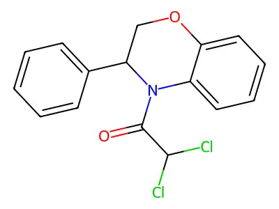 2,2-dichloro-1-(3-phenyl-2,3-dihydro-4H-1,4-benzoxazin-4-yl)-1-ethanone structure