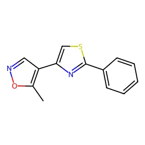 5-Methyl-4-(2-phenyl-1,3-thiazol-4-yl)isoxazole structure