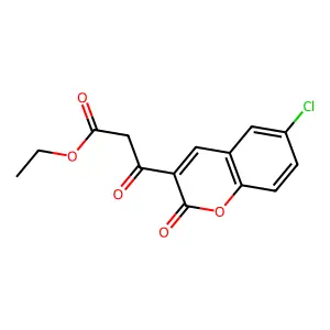 ethyl 3-(6-chloro-2-oxo-2H-chromen-3-yl)-3-oxopropanoate structure