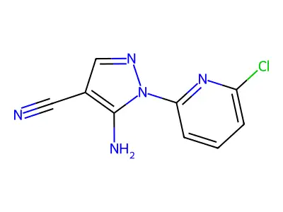 5-Amino-1-(6-chloropyridin-2-yl)-1H-pyrazole-4-carbonitrile structure