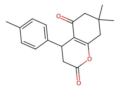 7,7-Dimethyl-4-(4-methylphenyl)-3,4,6,8-tetrahydrochromene-2,5-dione structure