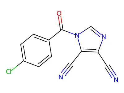 1-(4-chlorobenzoyl)-1H-imidazole-4,5-dicarbonitrile structure