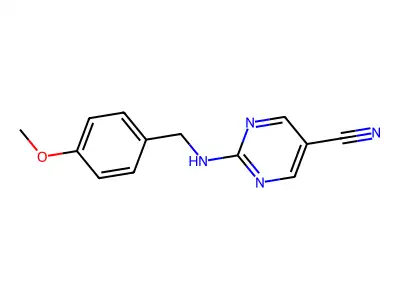 2-[(4-Methoxybenzyl)amino]-5-pyrimidinecarbonitrile structure
