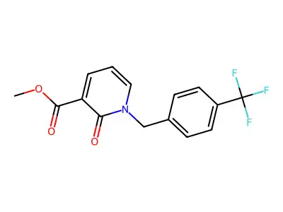 Methyl 2-oxo-1-[4-(trifluoromethyl)benzyl]-1,2-dihydro-3-pyridinecarboxylate structure