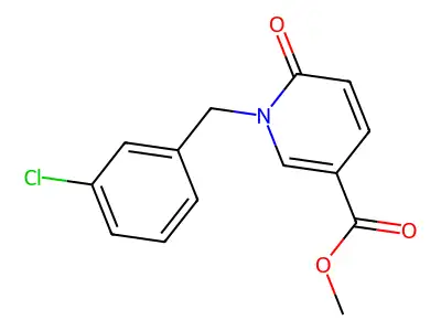 Methyl 1-(3-chlorobenzyl)-6-oxo-1,6-dihydro-3-pyridinecarboxylate structure
