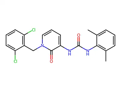 1-[1-[(2,6-Dichlorophenyl)methyl]-2-oxopyridin-3-yl]-3-(2,6-dimethylphenyl)urea structure
