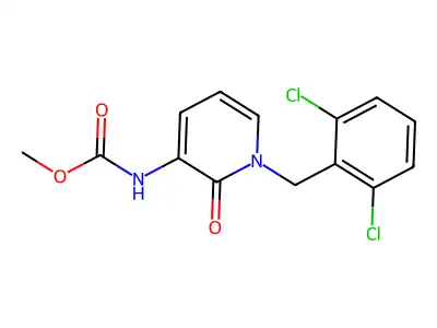 methyl N-[1-(2,6-dichlorobenzyl)-2-oxo-1,2-dihydro-3-pyridinyl]carbamate structure