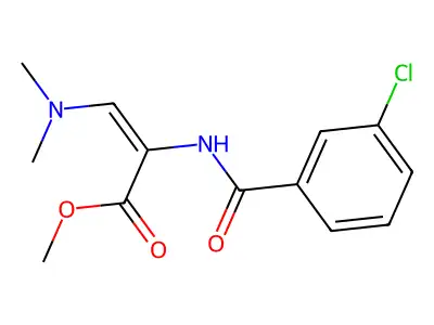 Methyl 2-[(3-chlorophenyl)formamido]-3-(dimethylamino)prop-2-enoate structure