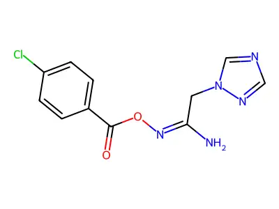 [[1-Amino-2-(1,2,4-triazol-1-yl)ethylidene]amino] 4-chlorobenzoate structure
