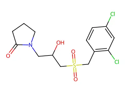 1-{3-[(2,4-Dichlorobenzyl)sulfonyl]-2-hydroxypropyl}-2-pyrrolidinone structure