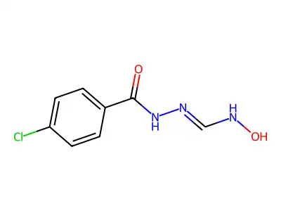 4-chloro-N-[(hydroxyamino)methylideneamino]benzamide structure