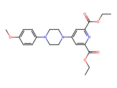 Diethyl 4-[4-(4-methoxyphenyl)piperazino]-2,6-pyridinedicarboxylate structure
