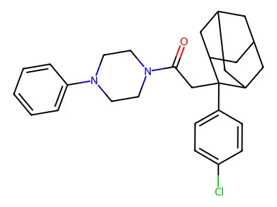 2-[2-(4-Chlorophenyl)-2-adamantyl]-1-(4-phenylpiperazin-1-yl)ethanone structure