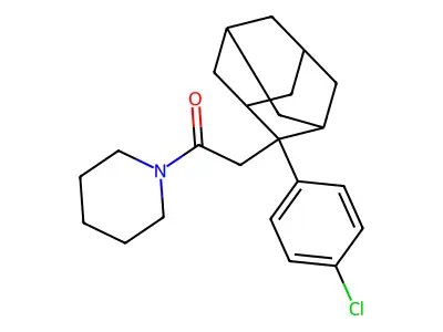 2-[2-(4-Chlorophenyl)-2-adamantyl]-1-piperidino-1-ethanone structure