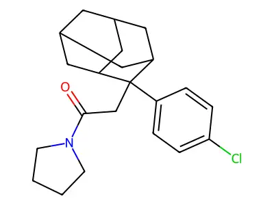 2-[2-(4-Chlorophenyl)-2-adamantyl]-1-(1-pyrrolidinyl)-1-ethanone structure
