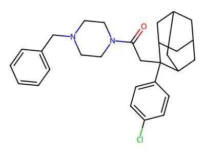 1-(4-Benzylpiperazin-1-yl)-2-[2-(4-chlorophenyl)-2-adamantyl]ethanone structure