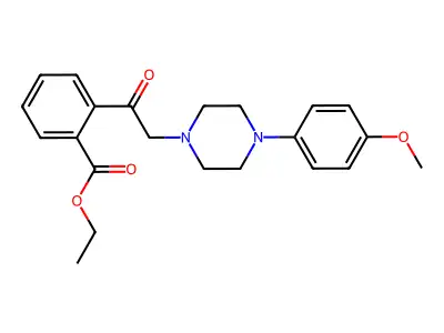 Ethyl 2-{2-[4-(4-methoxyphenyl)piperazino]acetyl}benzenecarboxylate structure