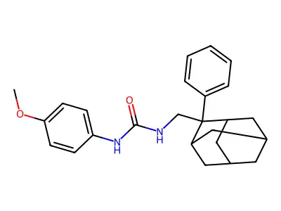 N-(4-methoxyphenyl)-N'-[(2-phenyl-2-adamantyl)methyl]urea structure
