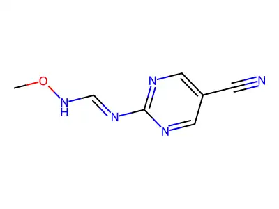 N'-(5-cyanopyrimidin-2-yl)-N-methoxymethanimidamide structure