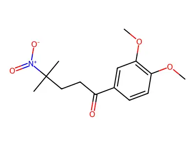 1-(3,4-Dimethoxyphenyl)-4-methyl-4-nitropentan-1-one structure
