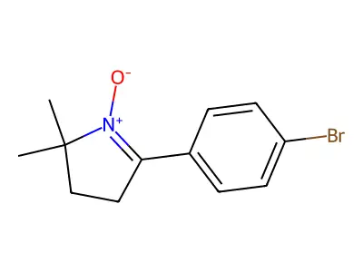 5-(4-bromophenyl)-2,2-dimethyl-3,4-dihydro-2H-pyrrolium-1-olate structure