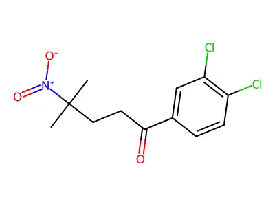 1-(3,4-Dichlorophenyl)-4-methyl-4-nitro-1-pentanone structure