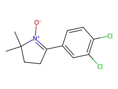 5-(3,4-dichlorophenyl)-2,2-dimethyl-3,4-dihydro-2H-pyrrolium-1-olate structure