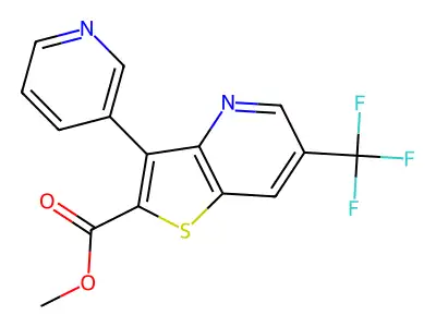 Methyl 3-(3-pyridinyl)-6-(trifluoromethyl)thieno[3,2-b]pyridine-2-carboxylate structure